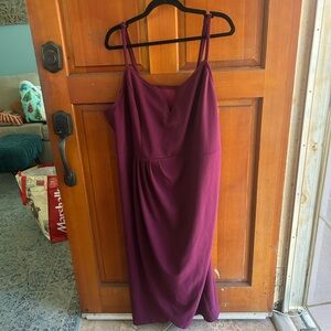 BloomChic Elegant Plum Midi Dress
